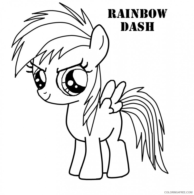 little rainbow dash coloring pages Coloring4free