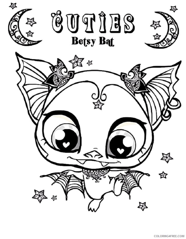 littlest pet shop coloring pages betsy bat Coloring4free