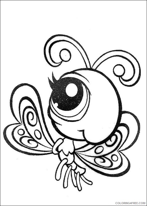 littlest pet shop coloring pages butterfly Coloring4free