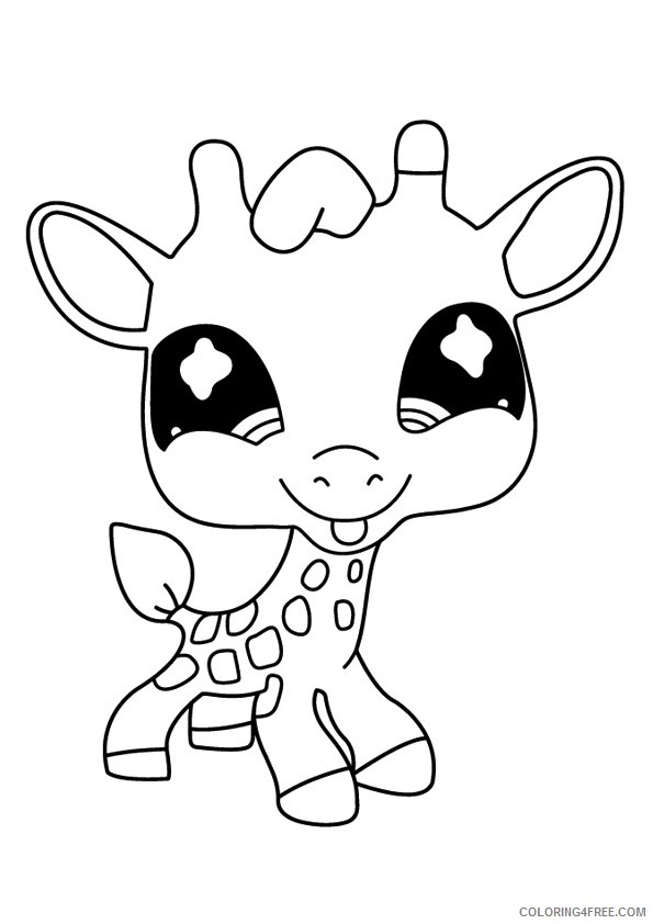 littlest pet shop coloring pages giraffe Coloring4free