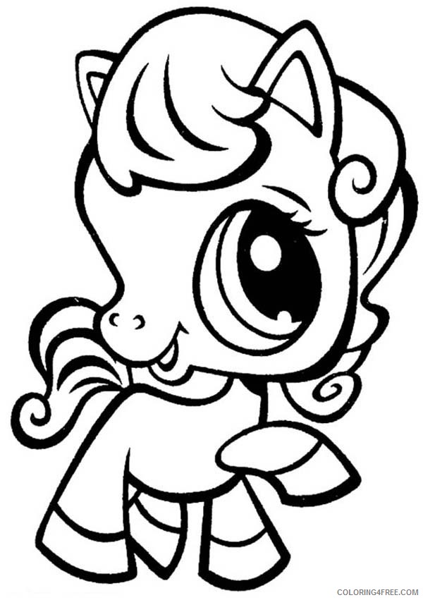littlest pet shop coloring pages pony Coloring4free