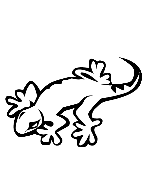 lizard coloring pages for preschooler Coloring4free