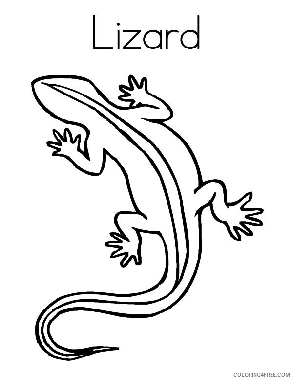 lizard coloring pages l for lizard Coloring4free