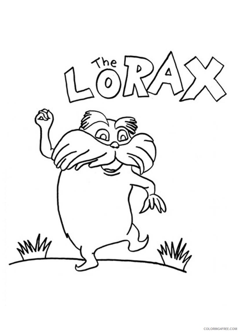 lorax coloring pages for kids Coloring4free