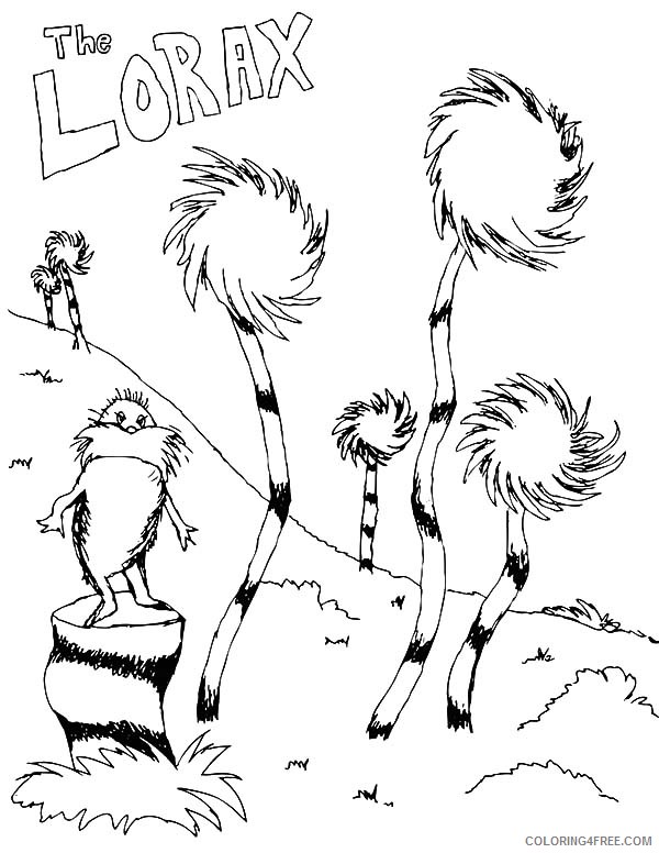 lorax coloring pages free to print Coloring4free