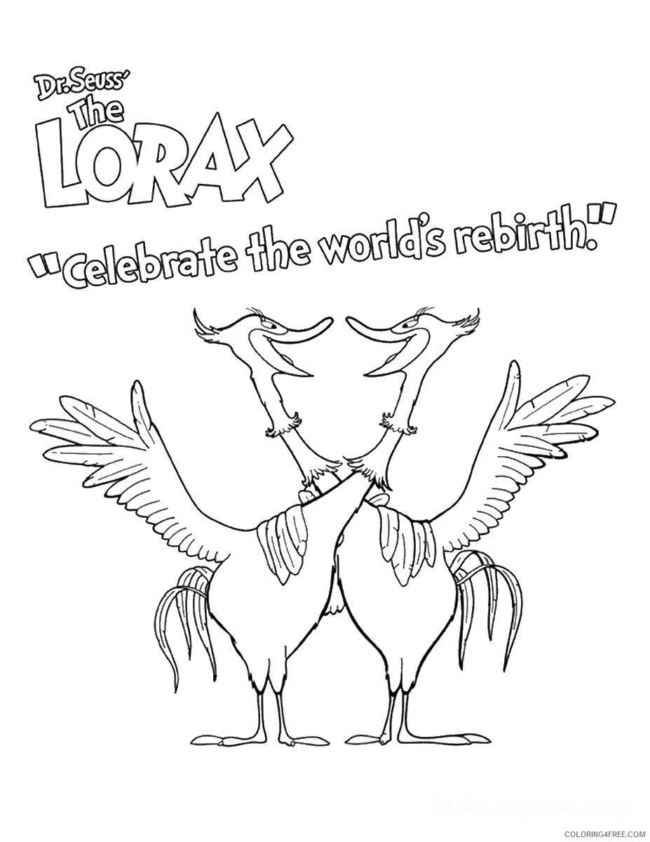 lorax coloring pages swomee swans Coloring4free
