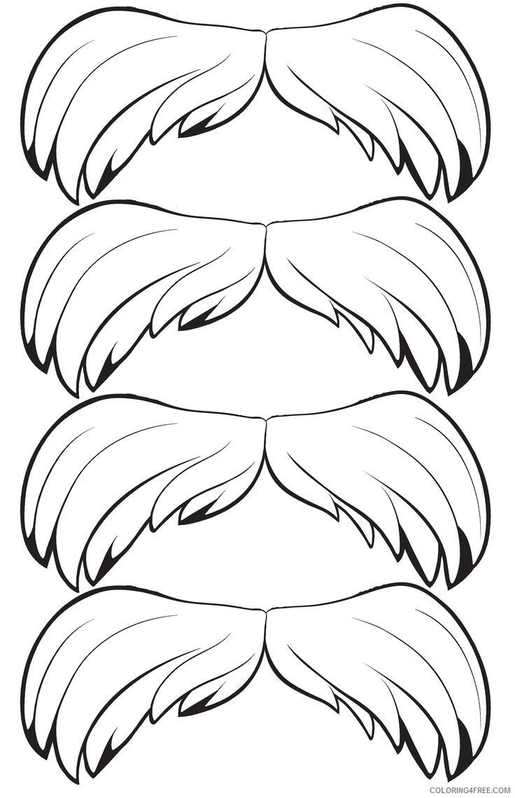 lorax mustache coloring pages Coloring4free