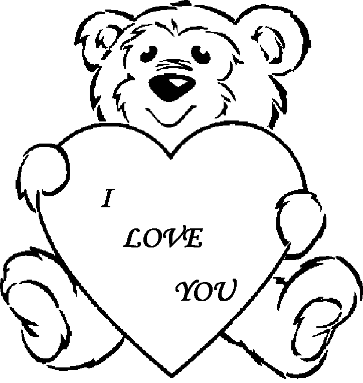 love coloring pages cute teddy bear Coloring4free