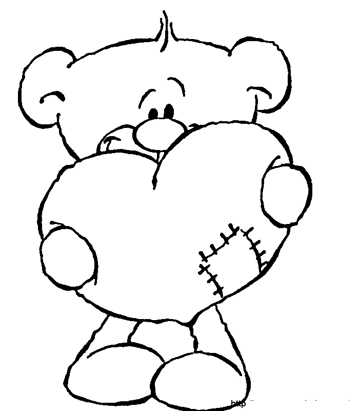 love coloring pages teddy bear Coloring4free