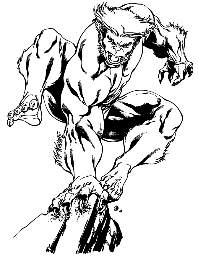 mad wolverine coloring pages Coloring4free