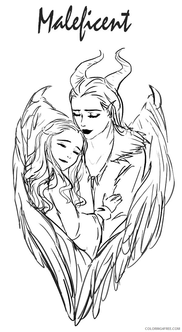 maleficent coloring pages and aurora Coloring4free