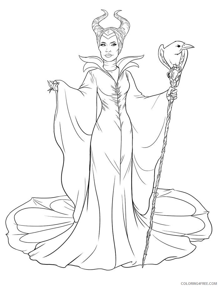 maleficent coloring pages angelina jolie Coloring4free
