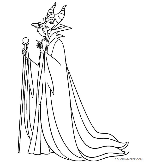 maleficent coloring pages for kids Coloring4free