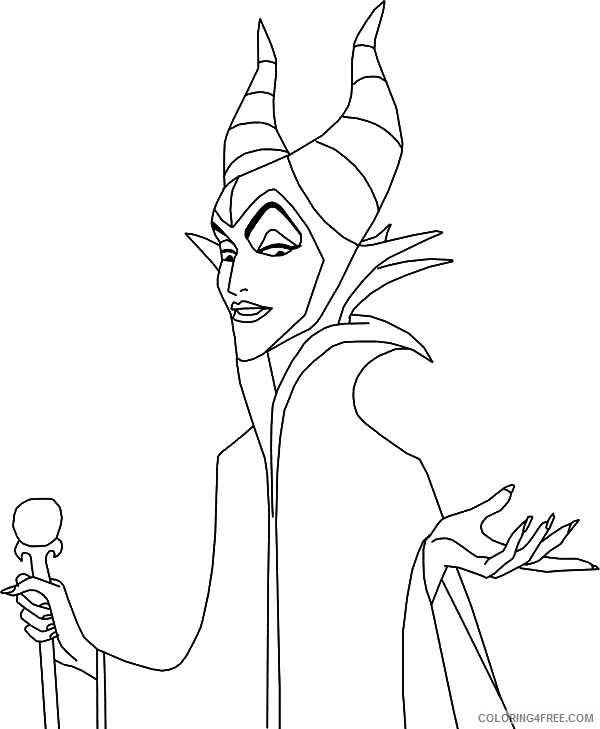 maleficent coloring pages free to print Coloring4free