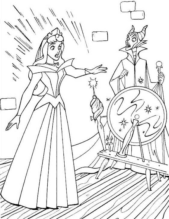 maleficent coloring pages sleeping beauty Coloring4free
