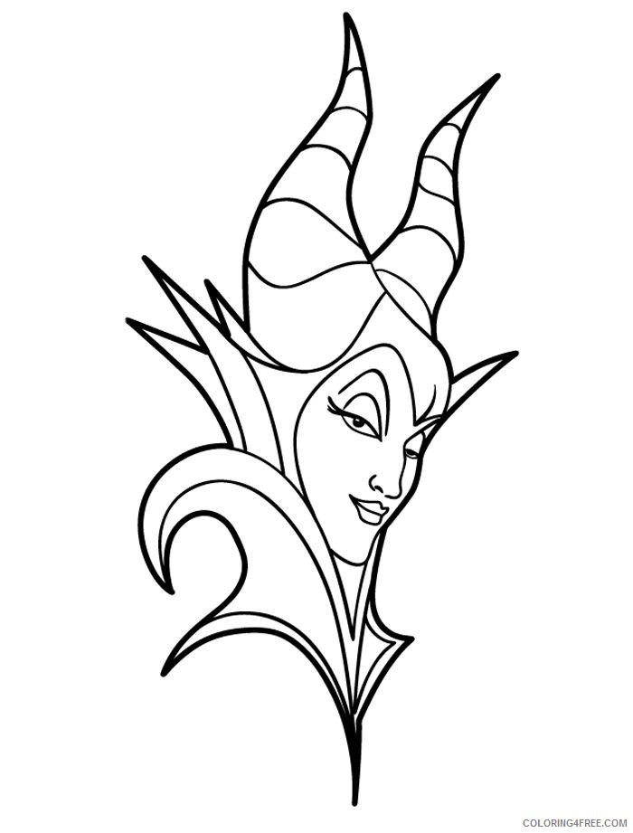 maleficent face coloring pages Coloring4free