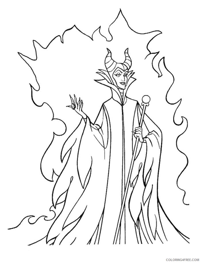 maleficent magic coloring pages Coloring4free