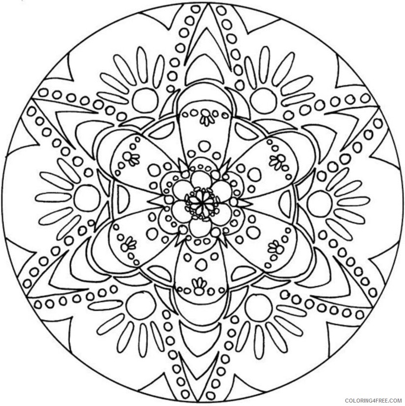 mandala coloring pages for teens Coloring4free