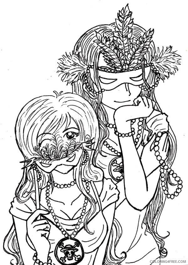 mardi gras coloring pages anime Coloring4free