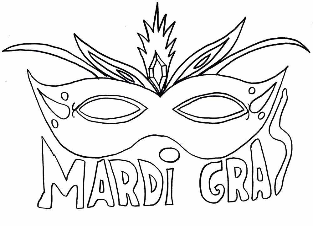 mardi gras coloring pages mask Coloring4free