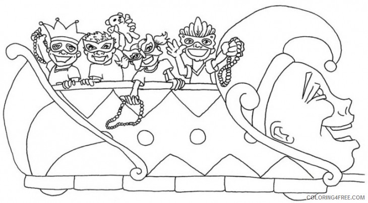 mardi gras coloring pages parade Coloring4free
