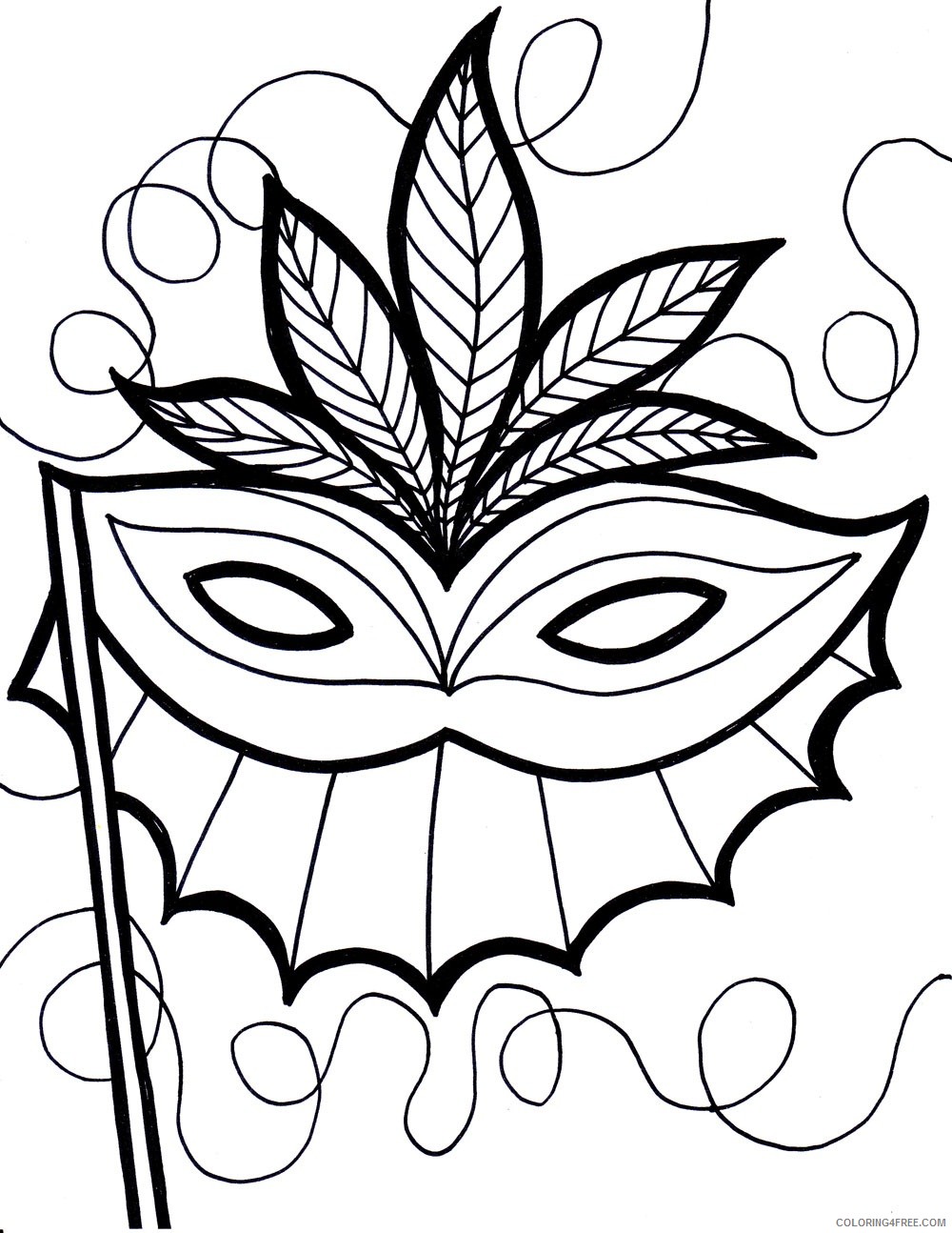 mardi gras coloring pages printable Coloring4free