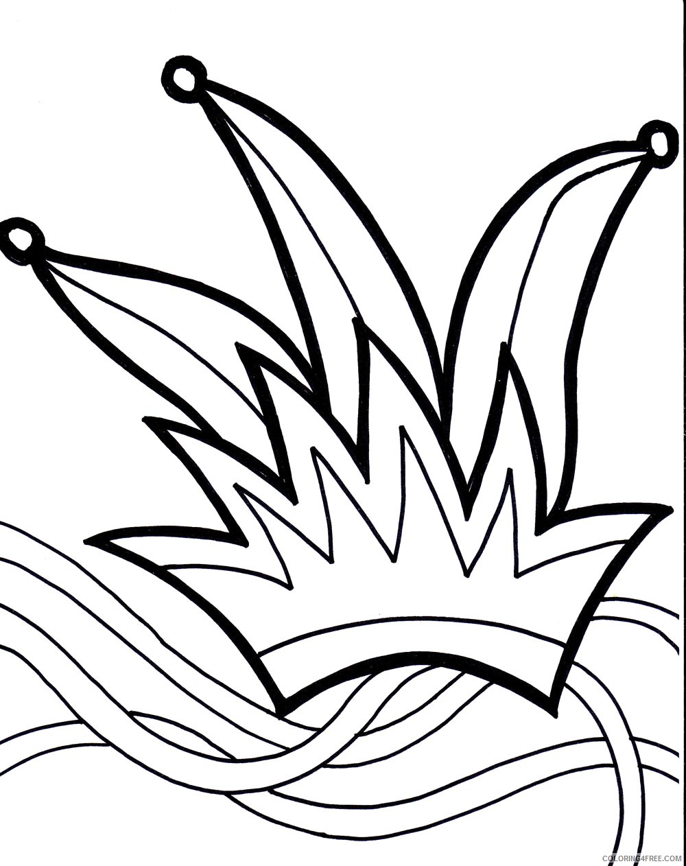 mardi gras hat coloring pages Coloring4free