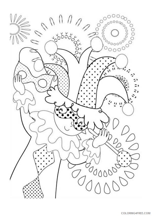 mardi gras jester coloring pages Coloring4free