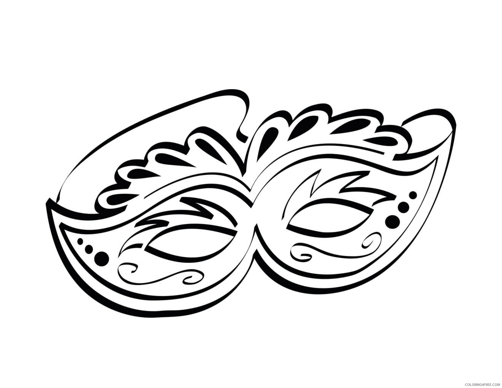 mardi gras mask coloring pages for kids Coloring4free