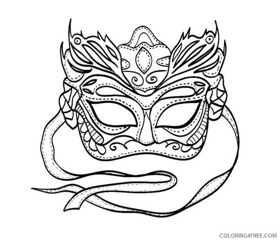 mardi gras mask coloring pages to print Coloring4free
