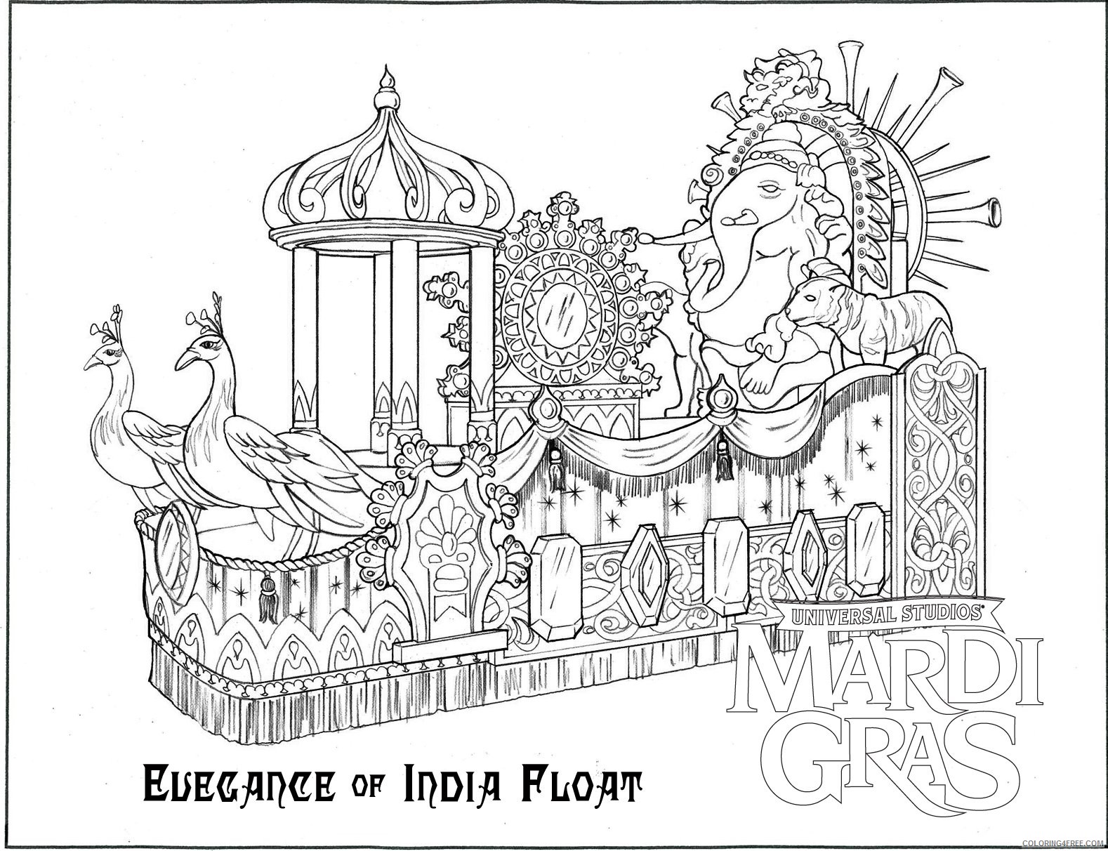 mardi gras parade coloring pages Coloring4free