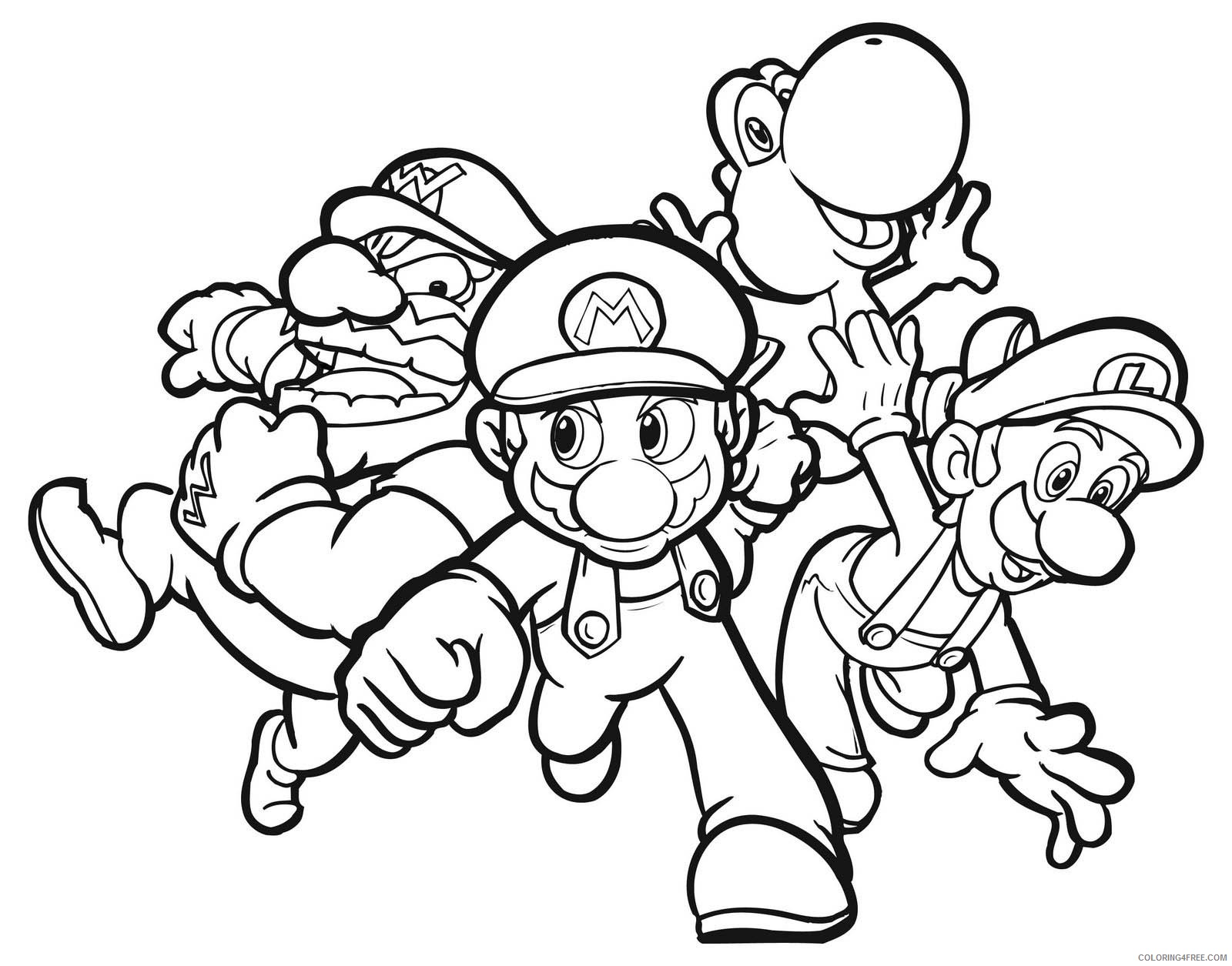 mario and friends coloring pages Coloring4free