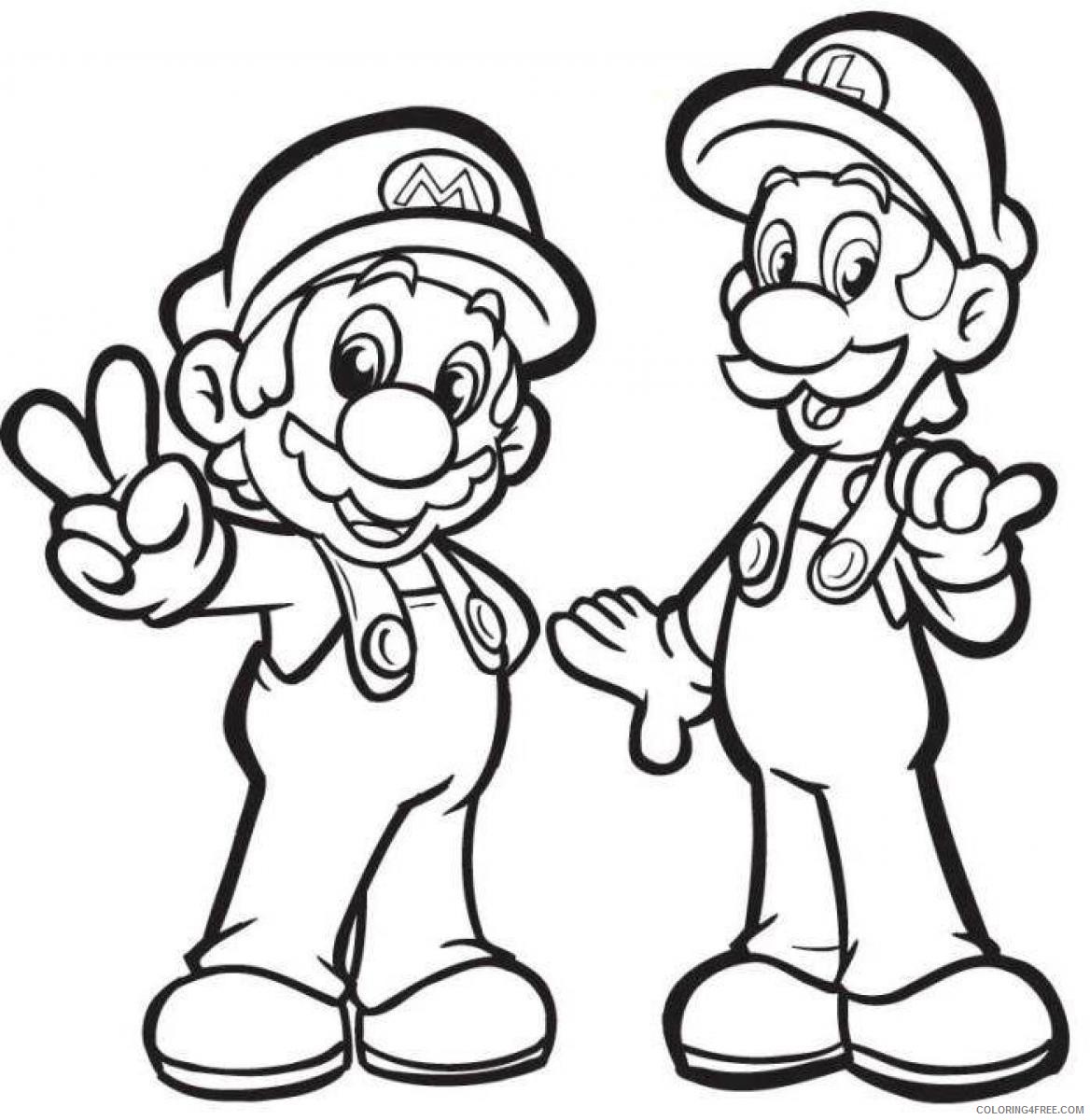 mario and luigi coloring pages Coloring4free