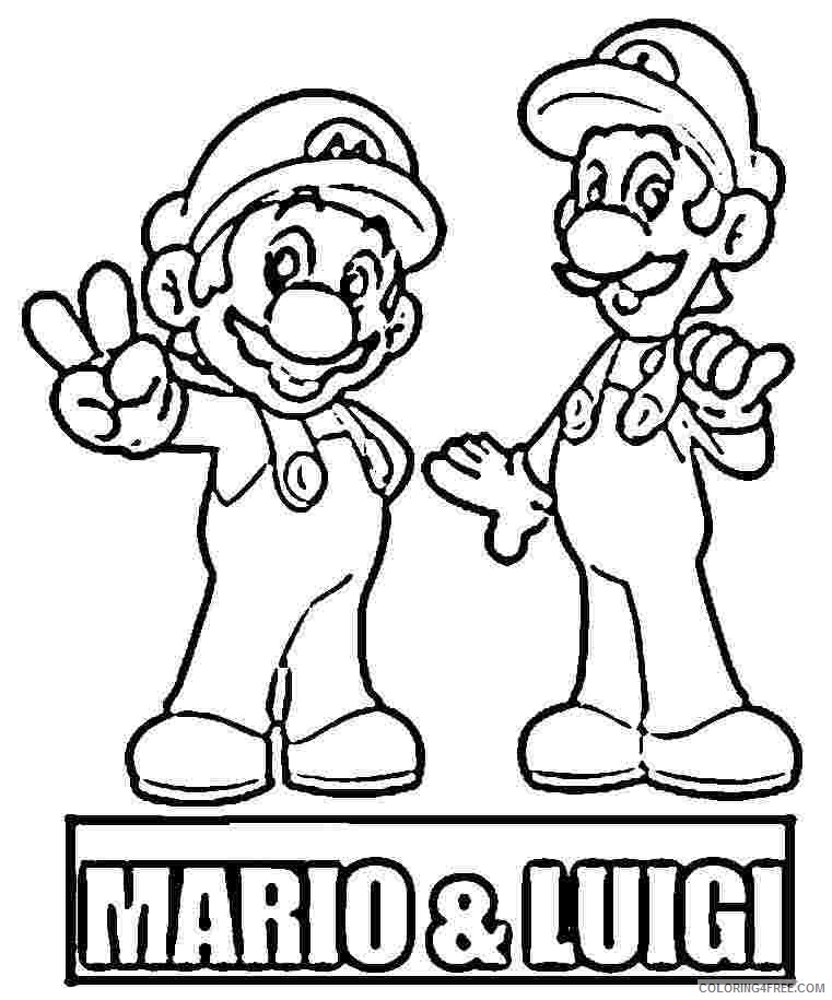 mario and luigi coloring pages for kids Coloring4free
