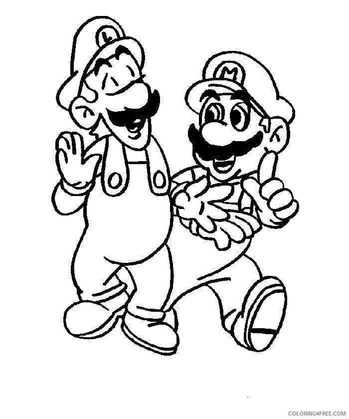 mario and luigi coloring pages to print Coloring4free