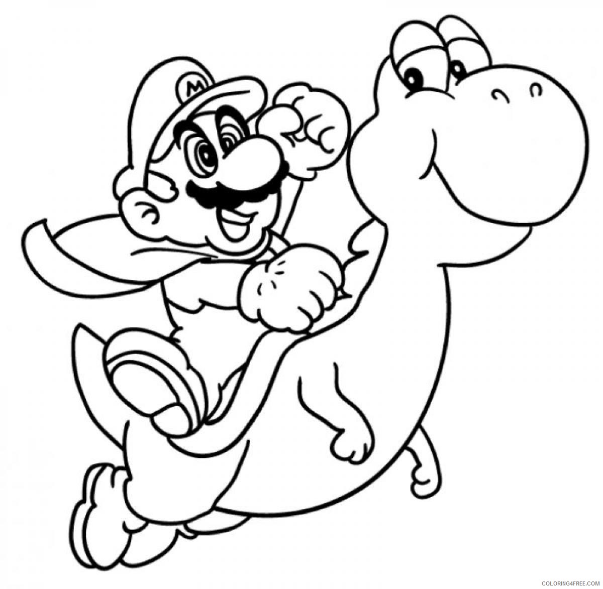 mario and yoshi coloring pages Coloring4free
