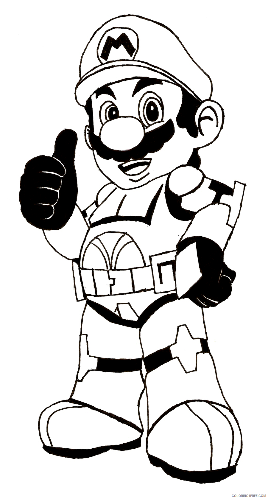 mario coloring pages for boys Coloring4free
