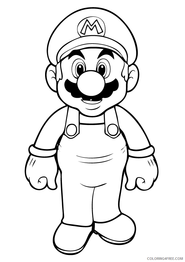 mario coloring pages for kids Coloring4free