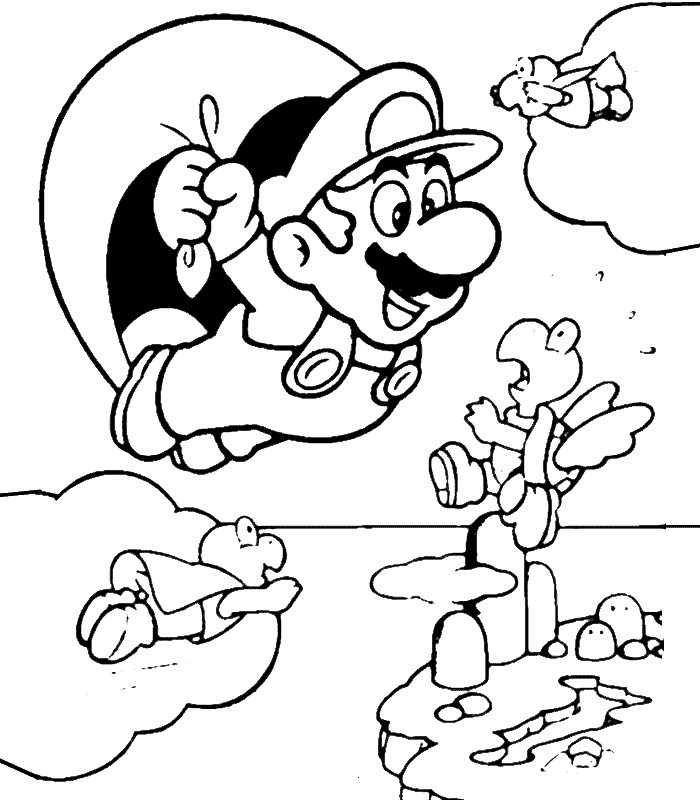 mario coloring pages printable Coloring4free