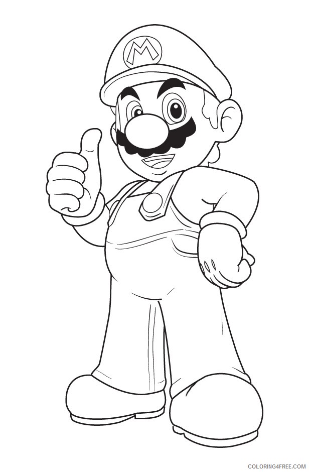 mario coloring pages to print Coloring4free
