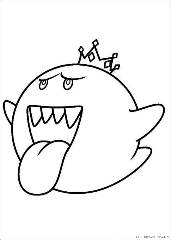 mario kart coloring pages king boo Coloring4free