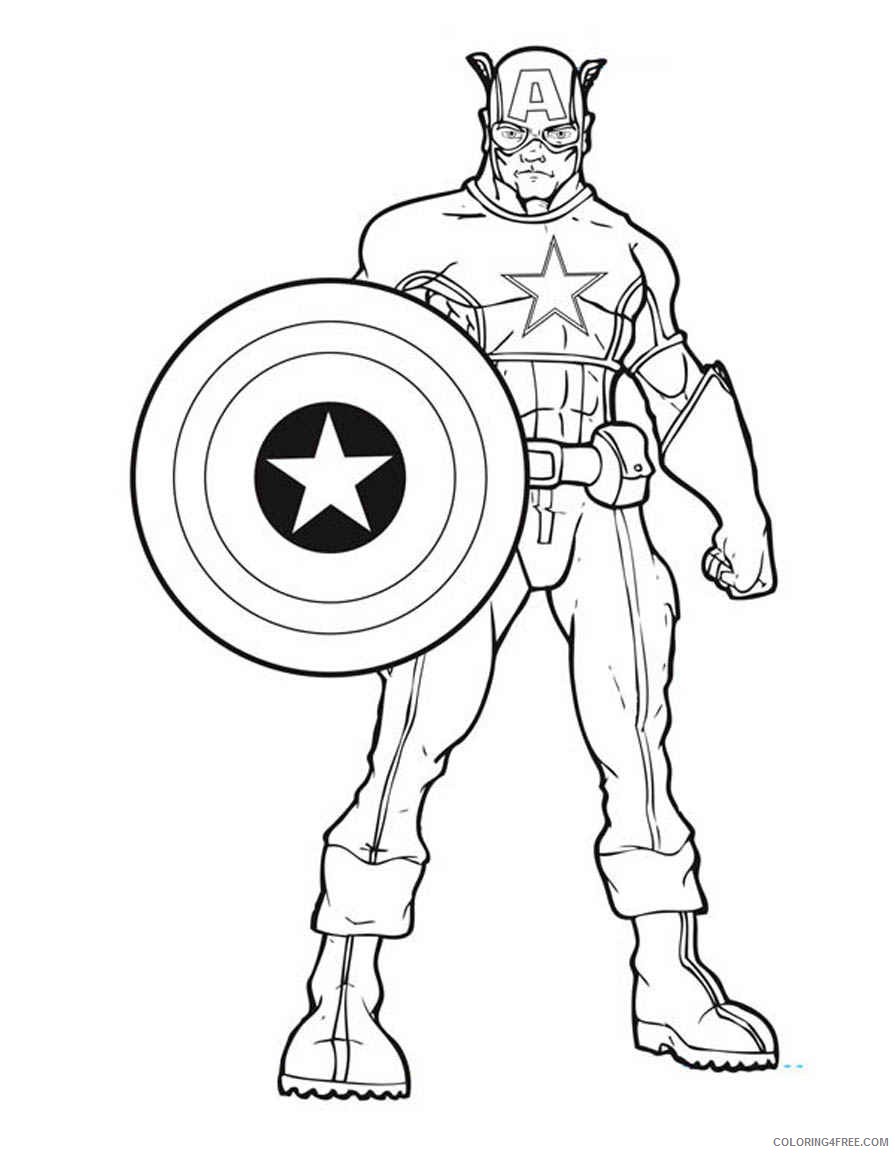 marvel avengers coloring pages captain america Coloring4free