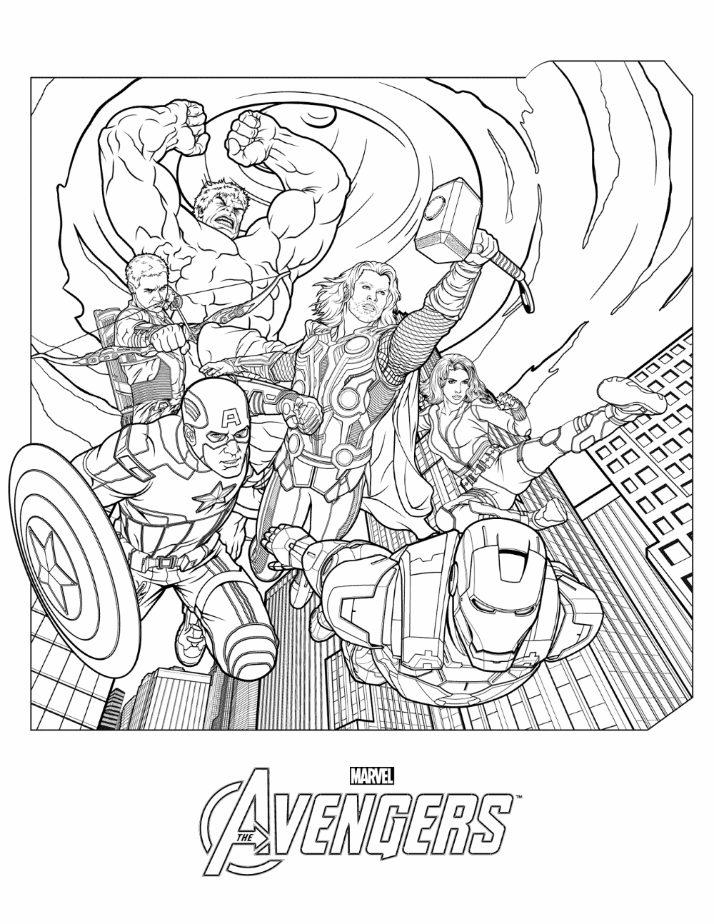 marvel avengers coloring pages in action Coloring4free