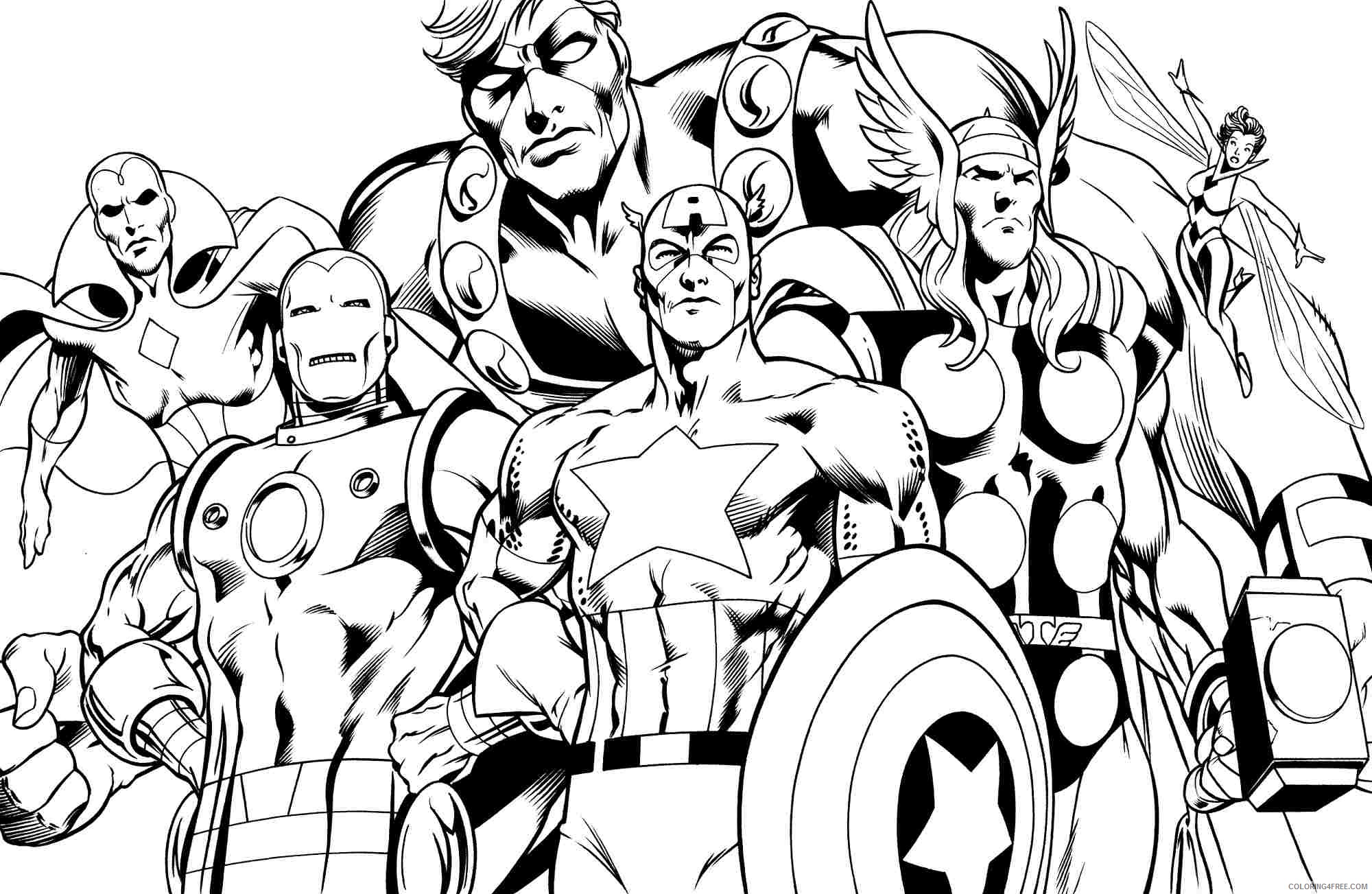 marvel avengers coloring pages printable Coloring4free