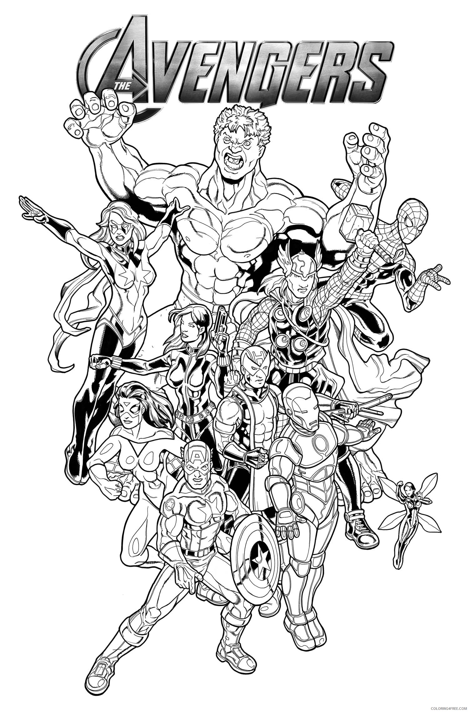 marvel coloring pages avengers Coloring4free