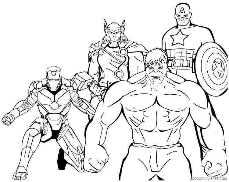 marvel coloring pages free to print Coloring4free