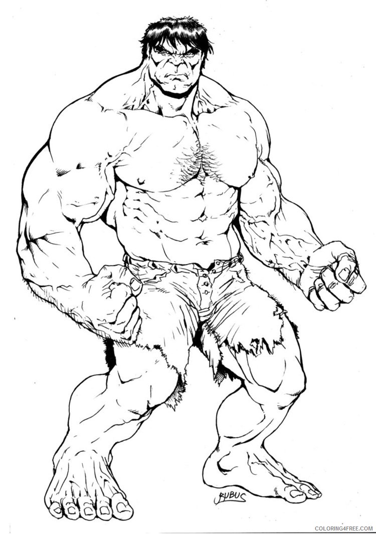 marvel coloring pages hulk Coloring4free
