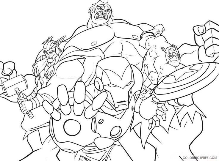 marvel coloring pages the avengers Coloring4free