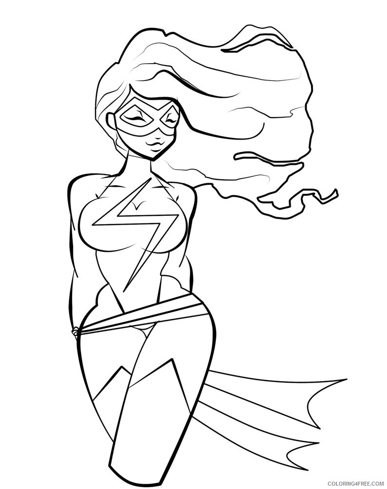 marvel coloring pages the flash girl Coloring4free