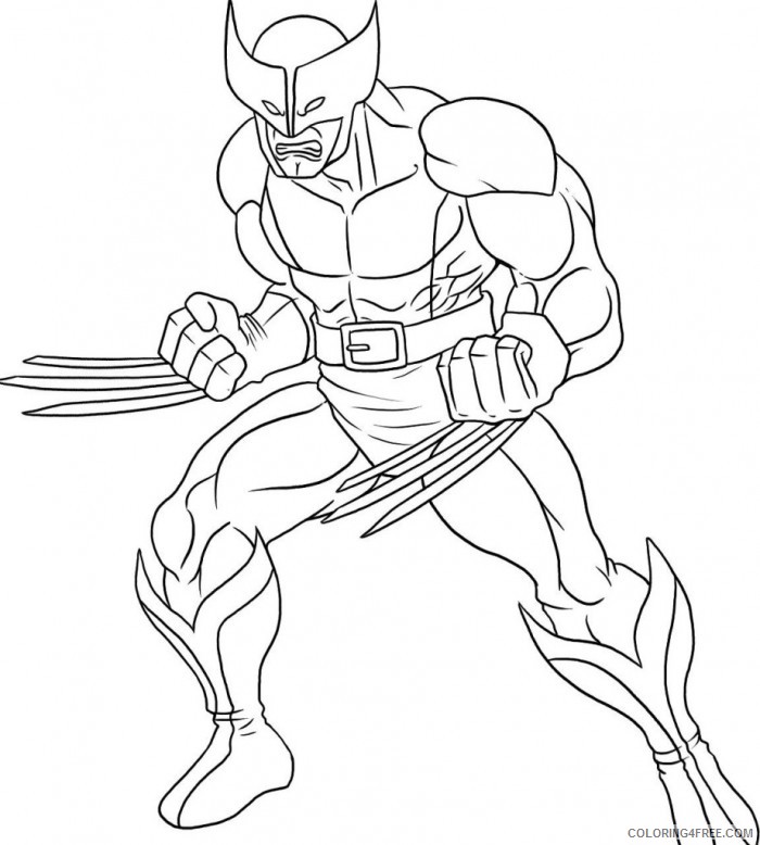 marvel coloring pages wolverine Coloring4free